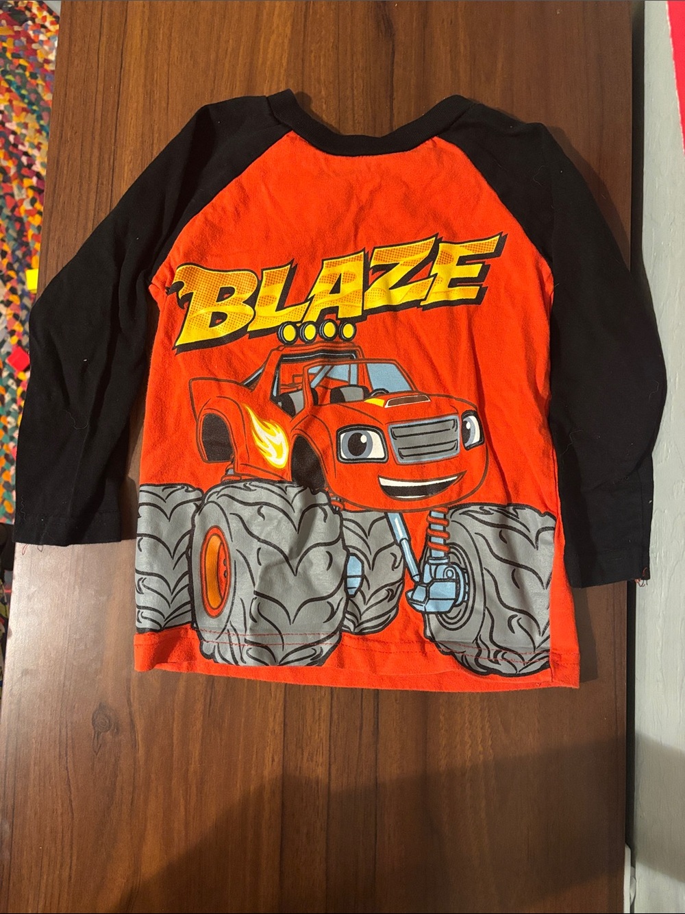 Nickelodeon Blaze Red and Black Long Sleeve Tee - 2T
